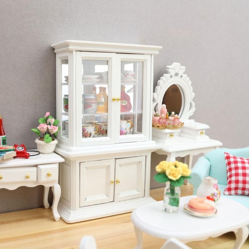 Dollhouses Display Cabinet Furniture 1:12 Miniature Cabinets For Creative Crafting And Decors