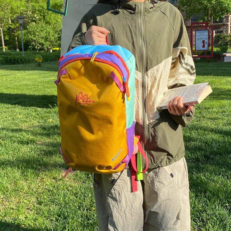Schoolbag Alpaca Dopamine Contrast Backpack Outdoor Men's and Women's Trend Brand Light Travel Mountaineering Bag Student School Bag