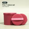 7pcs Air Cushion Puff Wet and Dry Reusable Sponge Makeup Tool for Liquid Cream Foundation with A Storage Case Puff HZFP01