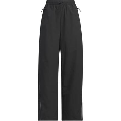 Striped High-Waisted Loose Straight-Leg Retro Sports Long Pants Women Bottoms Black JJ1097