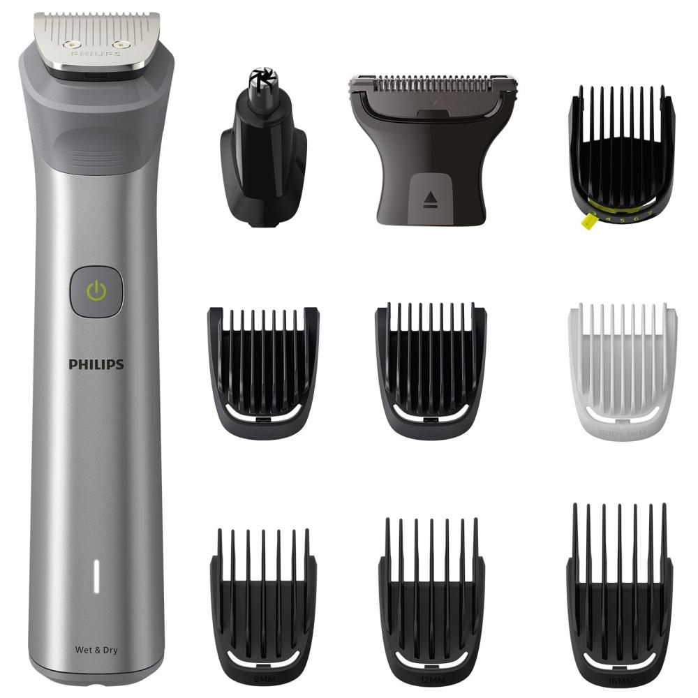 

Модель 2024 года Philips All In One Trimmer Kit 5000 Series Metallic Grey MG593015
