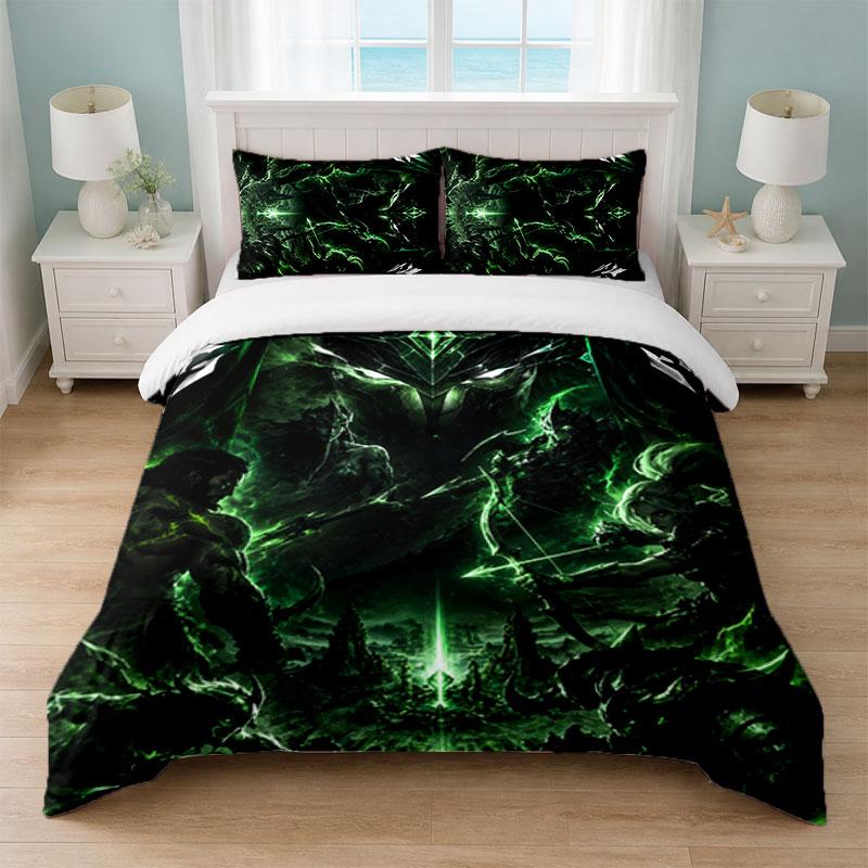 League of Legends Bedroom 3Pcs Bedding Set Soft Bed Sheet Pillowcases Home Bedding Decoration