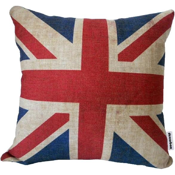The Union Jack British Flag Cotton Linen Square Decorative Throw Pillow Case Cushion Cover 12"X20"