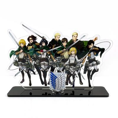 Shingeki no Kyojin Titan Mikasa Eren Armin Levi Erwin Hange HM akrilik stand standee oyuncak figürü