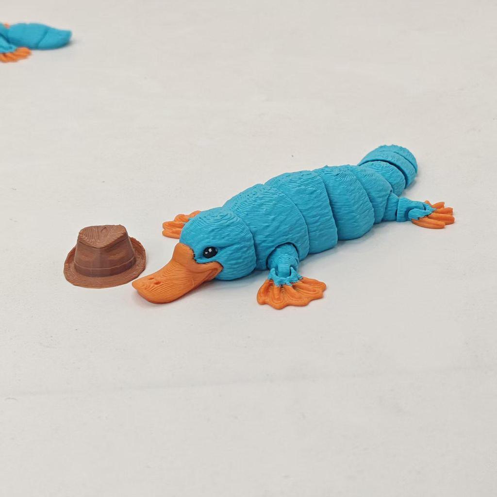 3D Articulated Platypus Hat - 2025 New Wearable Toy and Ornament Figurine