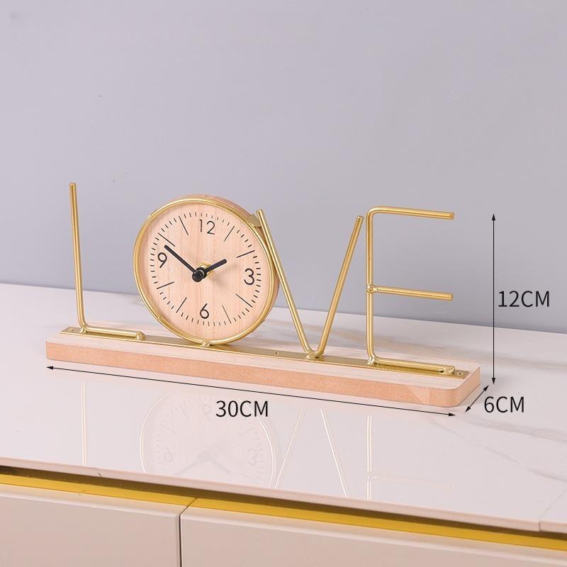 Iron Simple Letter Clock Ornaments Home Entrance Living Room TV Cabinet Desktop Decoration Decoration Decoration