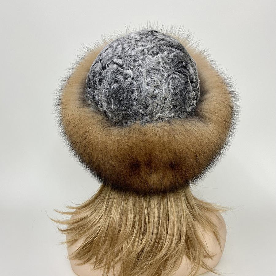 Fluffy Winter Fur Hats Women Warm Furry Outdoor Real Fur Fedora Caps Thick Bucket Snow Dome Hat