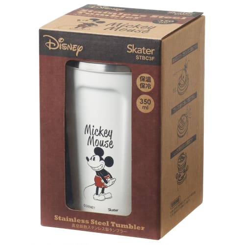 Skater Vacuum Insulated Stainless Steel Coffee Tumbler, 350ml, Disney Mickey Mouse Design, STBC3F-A