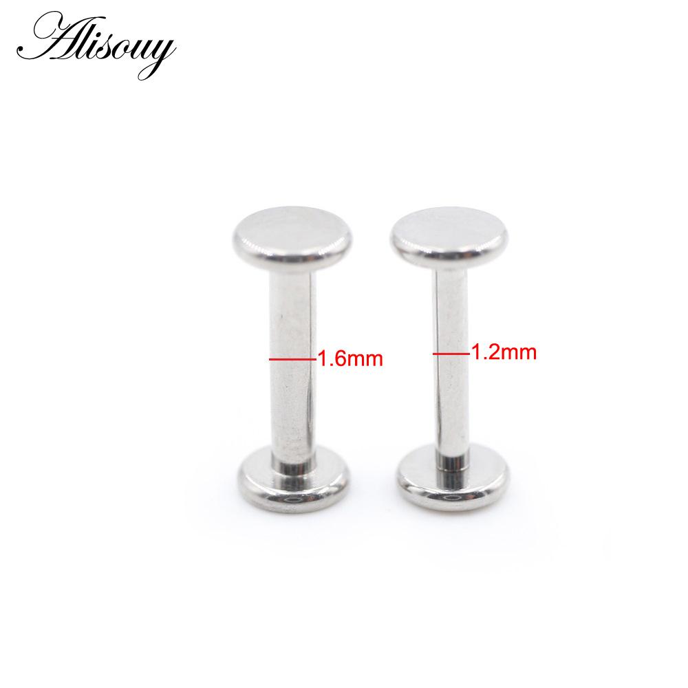 1ks titan s vnitřním závitem plochý eloxovaný kroužek na rty labreta do ucha Náušnice s tragusovou chrupavkou na činku Šperky na tělo