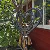Perfekte Liebe Dekorative Glocken Vintage Metall Herzform Windspiel Anhänger Retro Verwittert Drei Weiche Klangglocken Wasserdicht Rostfrei