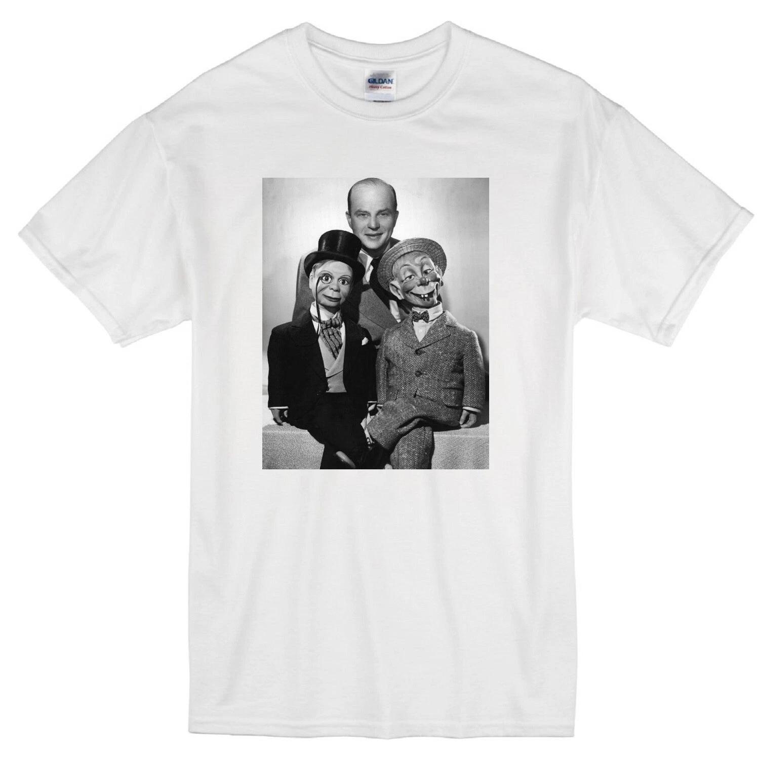 EDGAR BERGEN CHARLIE McCARTHY MORTIMER SNERD VENTRILOQUIST TV WHITE T-shirt 4XL