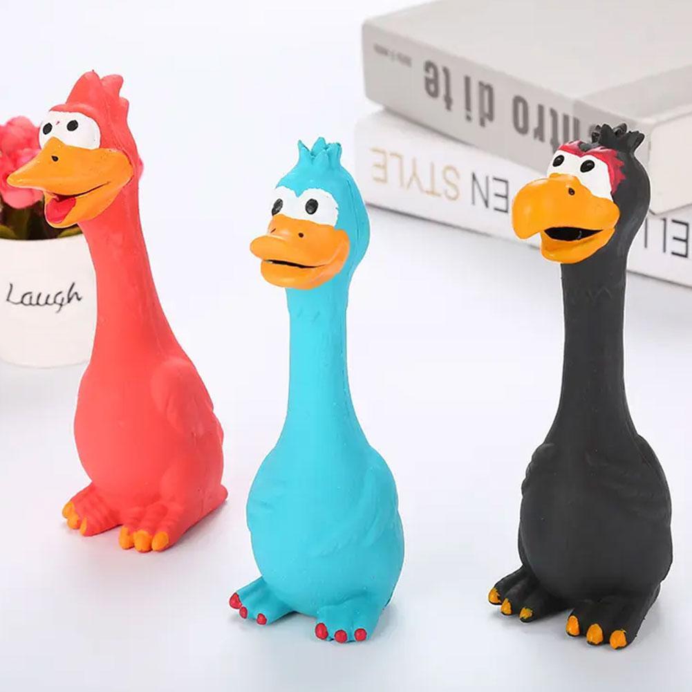 Squeaky Dog Rubber Toys Dog Latex Chew Toy Chicken Animal Bite Resistant Puppy Sound Toy Dog Supplies For Small Medium Large Dog