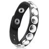 Punk Pu Leather Bracelet Gothic Rock Unique Rivet Stud Wide Cuff Unisex Bangle  Wristband Adjustable Party Jewelry