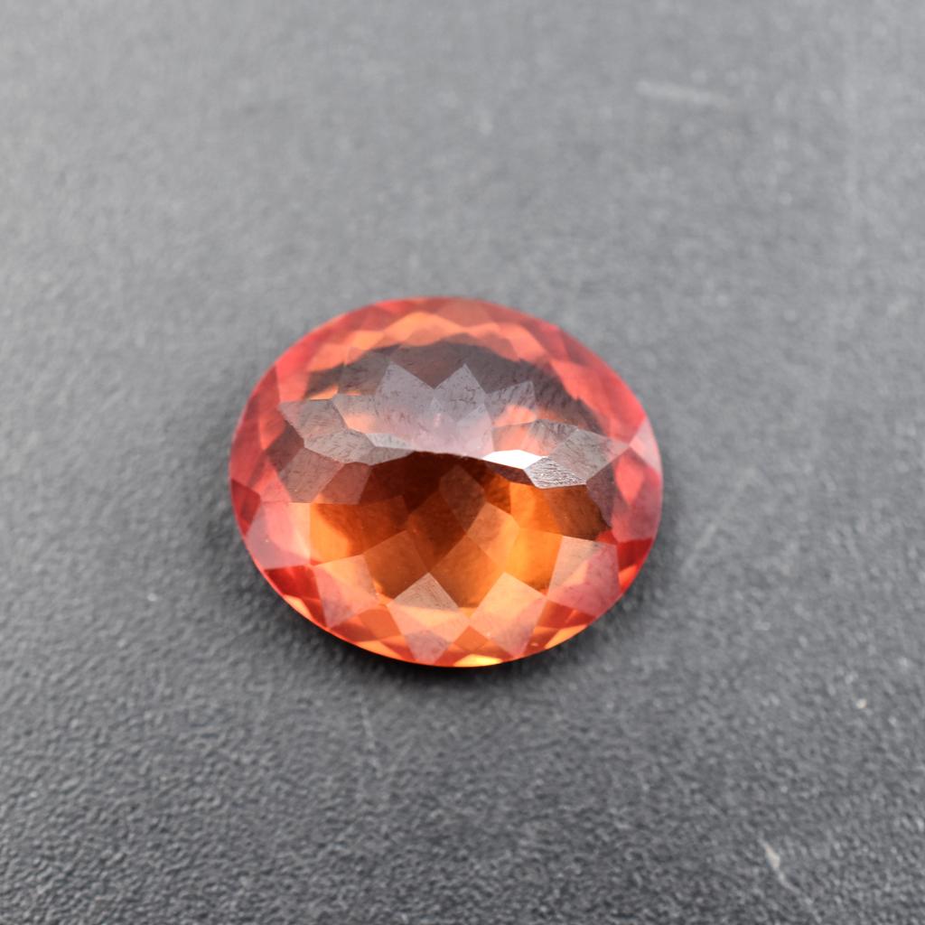 9.50 Carat Oval Cut CERTIFIED Loose Gemstone Natural Orange Ceylon Sapphire