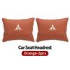 For Mitsubishi 1/2PCS Car Styling Leather Headrest Neck Support Neck Pillow Seat Accessories Lancer ASX Pajero Mirage Attrage WJ4