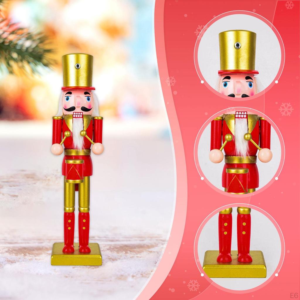 Christmas Nutcracker Figurine Decor Arts Crafts Decorative Statue Tabletop Ornament for