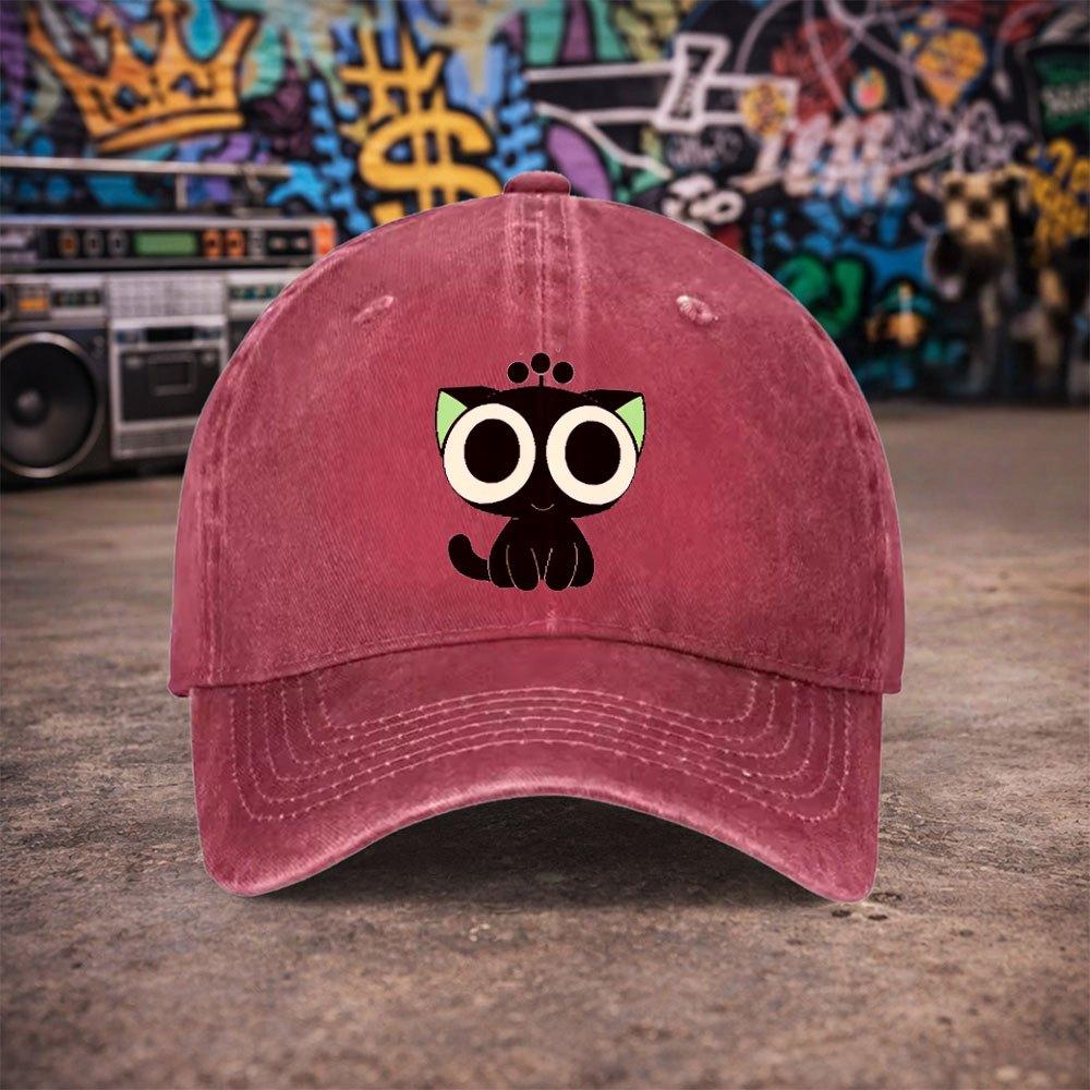 Pc Unisex Luo Xiaohui Cartoon Vintage Washed Baseball Cap  UnisexS Trendy Hat  Versatile Duckbill Cap  Fun Print  Unique Birt