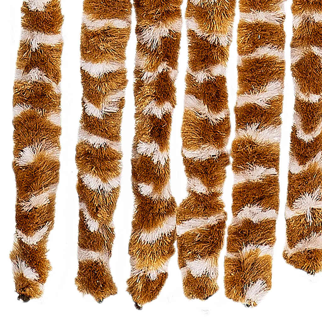 Insect Protection Curtain in Ochre and White 56 x 185 cm Chenille