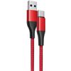 3A Schnellladekabel - BOOLING - Rot - 1 Meter - Geflochtenes Nylon - USB-A auf USB-C