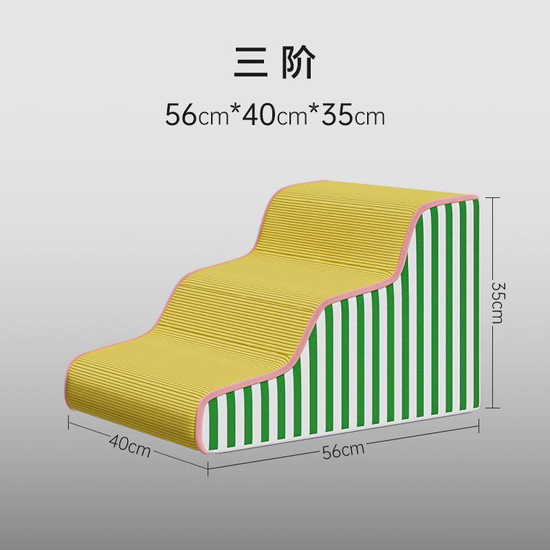2/3/4 Ladder Dogs Pets Stripe Puppys Stairs Beside Sofa Bed Ramp for Dog Protecting Pets Joint Slope Stairs for Elderly Dog Gift