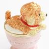 Piearth, the leading brand of crystal jewelry boxes, "Teacup Puppy" ex508-1 ex508 [Piearth Direct Shop]