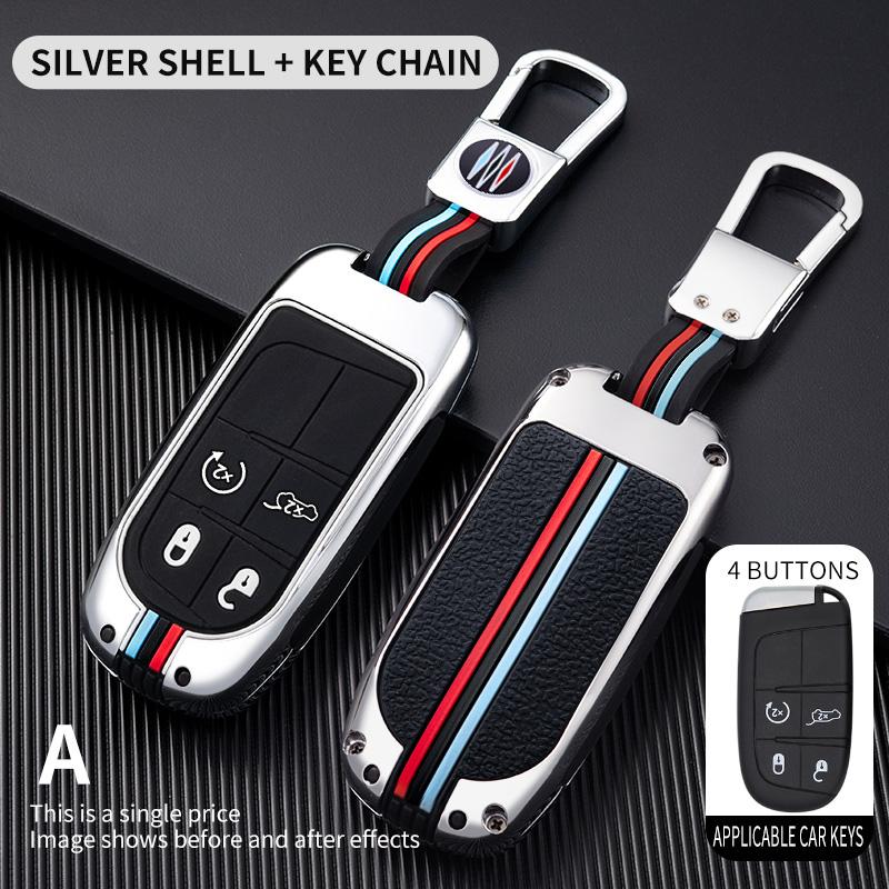 Metal Car Key Cover Case Fob for Jeep Renegade Compass Grand Cherokee for Chrysler 300C Wrangler Dodge Car Accessaries