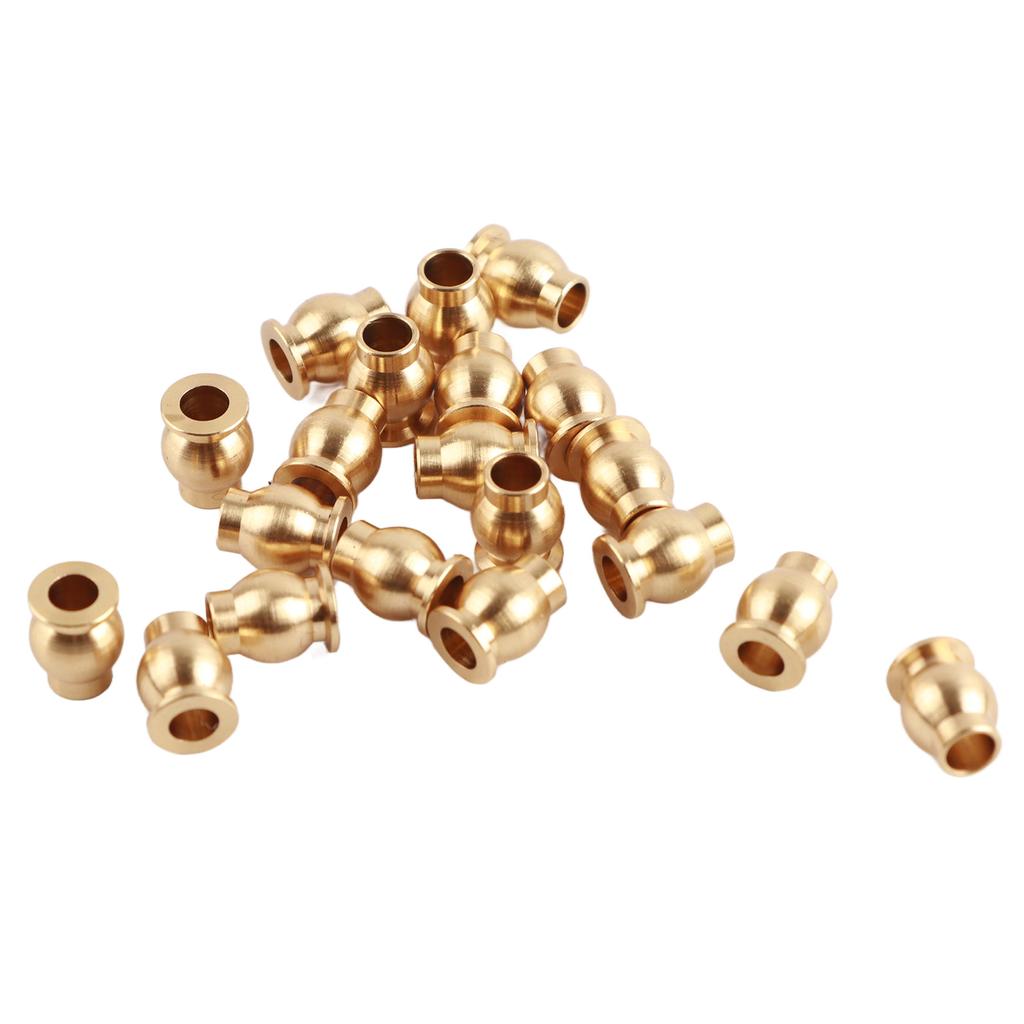 20pcs 1:10 1:8 Link Rod Ball Joint Metal Tie Rod Ends Copper RC Accessory for RC Crawler Truck