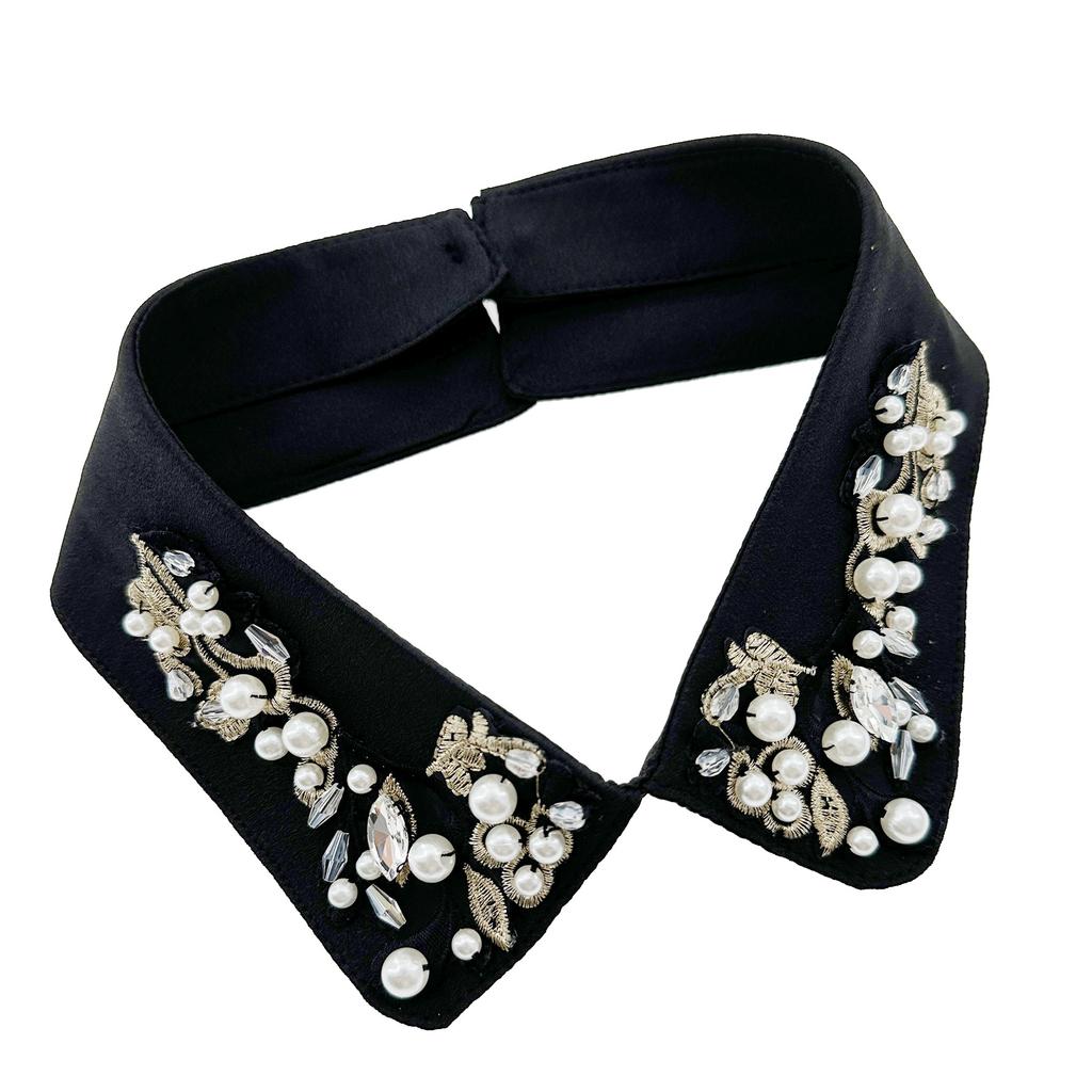 Women's Clothing, Versatile Fake Collars, Autumn and Winter Embroidered Fake Collars, Handmade Beads, Fake Collars, Manufacturer