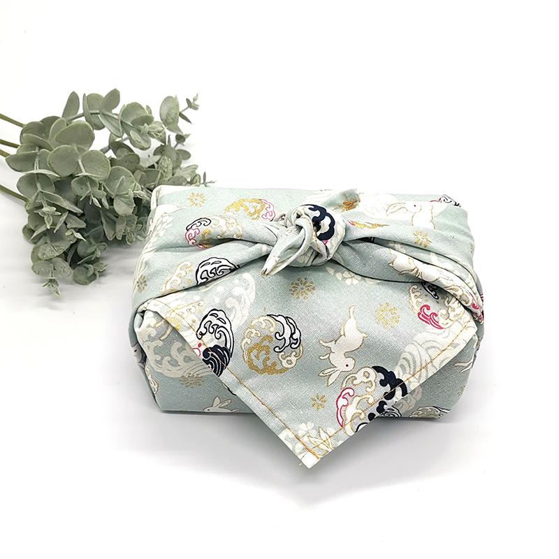 

Пакувальна хустка в японському стилі Бавовняна бронзова тканина Furoshiki для пакувальної тканини Bento своїми руками Упаковка подарункової коробки 90X90cm