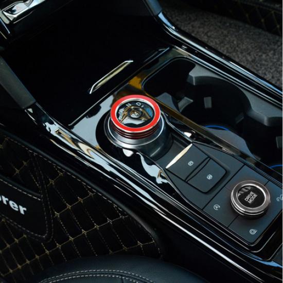 Alloy Red Gear Shift Box Adjust Knobs Ring Cover for Ford Explorer -