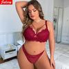 Julexy Sexy Women Underwear Plus Size Floral Lace Bras Super Thin Brassiere Female Transparent Bralette CD Cup Bra