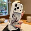 Phone Case: 2D Flat Design Suitable for iPhone 18 17 16 15 14 13 Pro Tiered Protective Case, Falling Snow White Plum, Christmas and Halloween Gift
