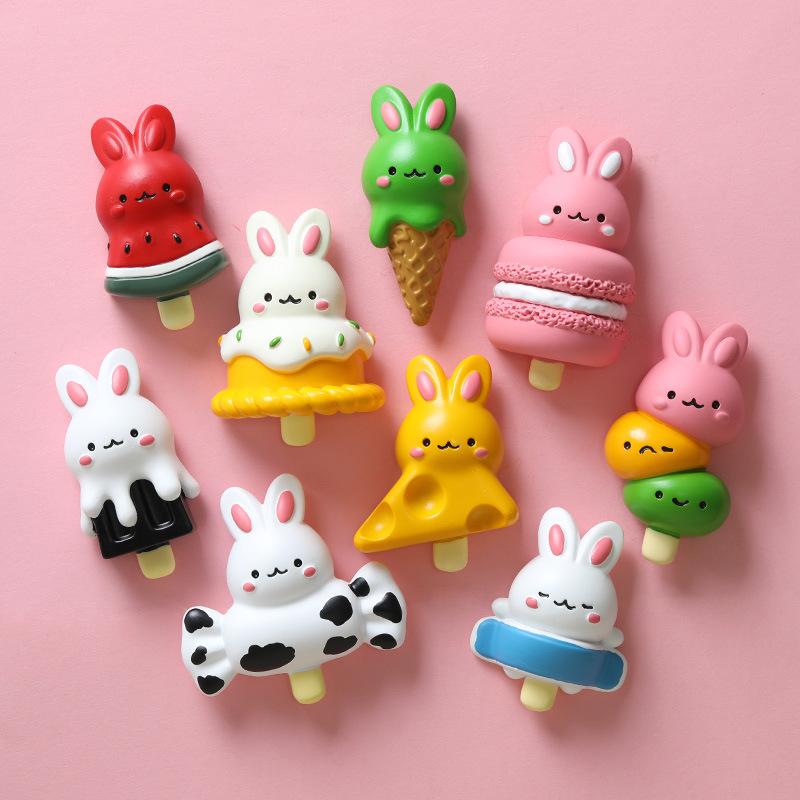 Rabbit Magnetic Refrigerator Magnet Creative Diy Refrigerator Sticker Decoration Resin Sticker Po Wall Gift Toy