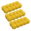 30PCS 16MM Blank Dice Set Plastic Rounded 6 Sided Dice Cubes For Game Party Fun DIY Sticker Math Teaching Yellow