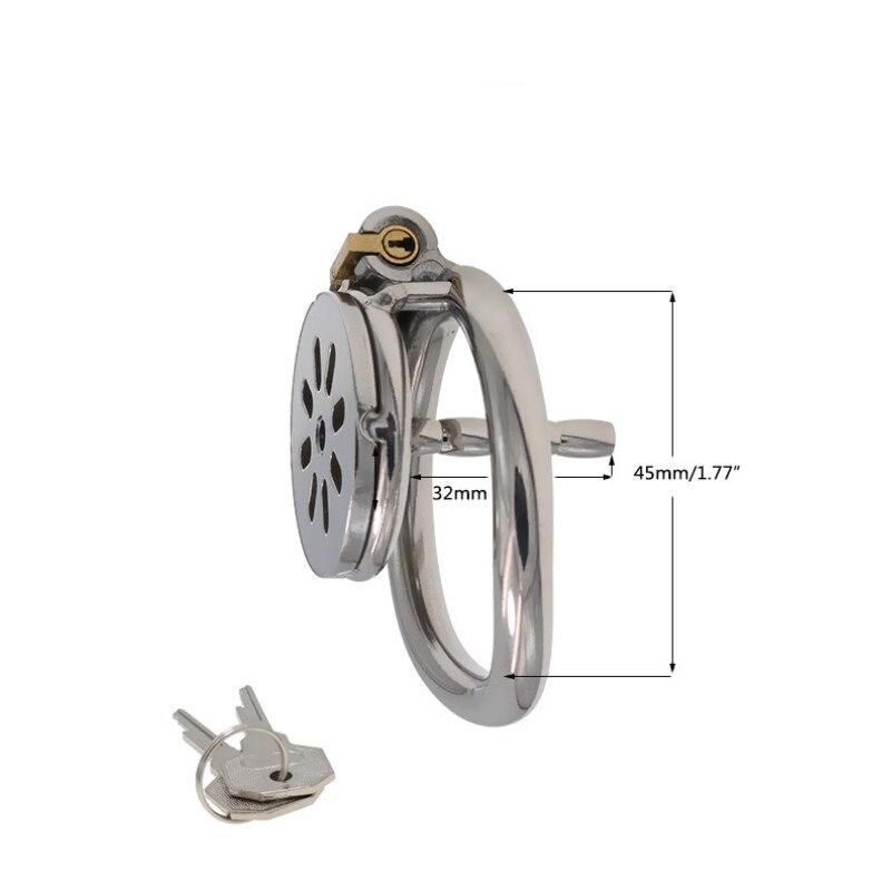 304 Stainless Steel Chastity Lock Penis Cage Male Bondage  Cockring CB Lock BDSM Slave Cuckold Sex Toys Urinary Catheter