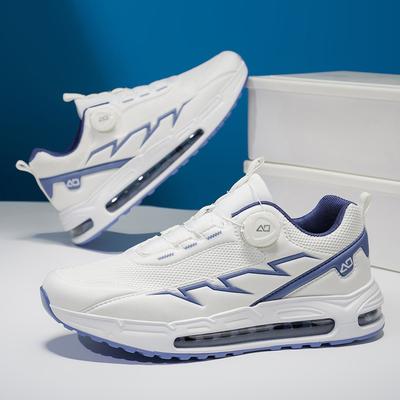 Mens Sports Shoes 2026 New Breathable Mesh Button Rotation Design Simple Fashion Autumn Outdoor Leisure Running Shoes Men