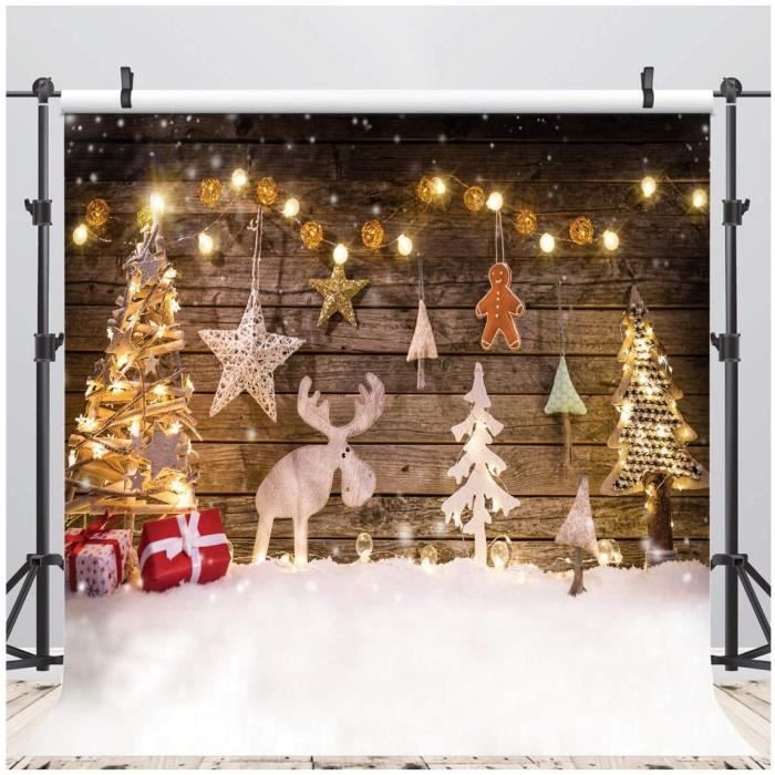 Fond De Photographie De Noël - 123 - Arbre Décoratif - Vinyle - 8x8FT