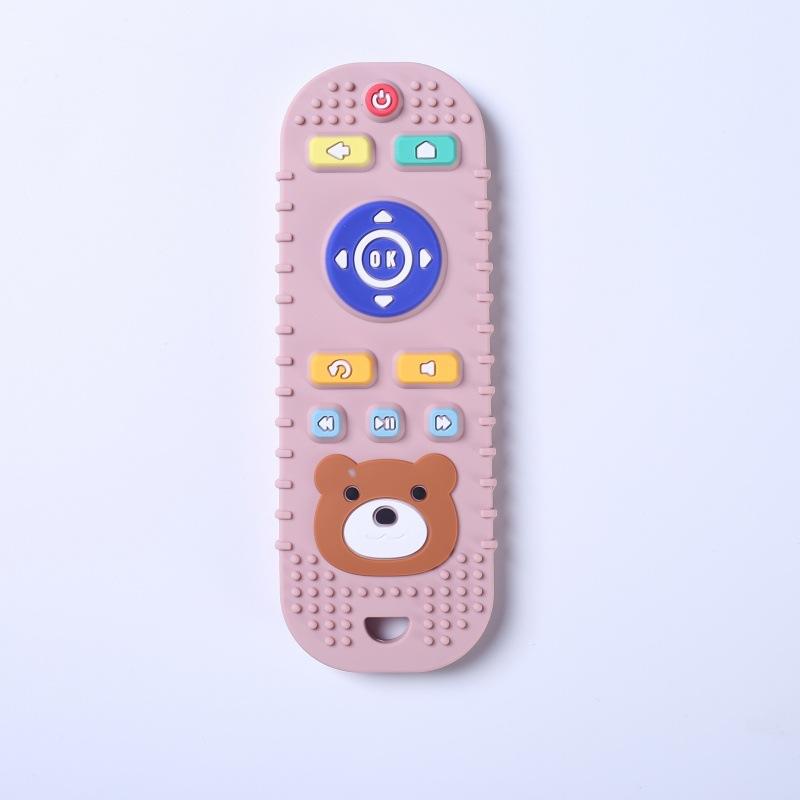 Silicone Remote-Controlled Toy Baby Teether with Cartoon Design to Help Relieve Your Baby's Stress