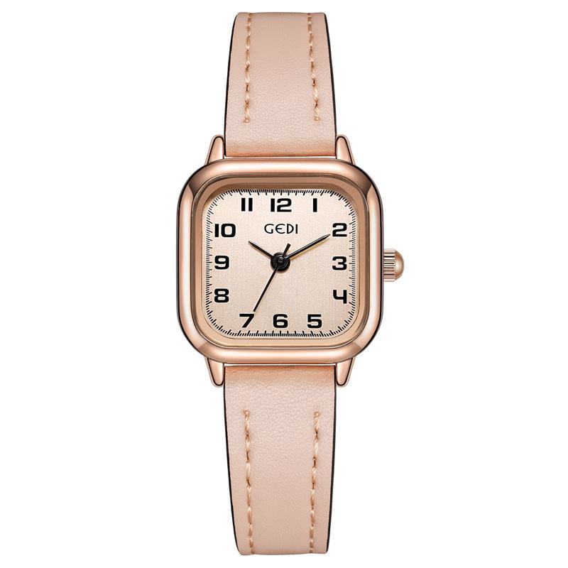 Exquisite Small Square Watch Women'S Simple Belt Watch Niche Square Small Dial Quartz Watch