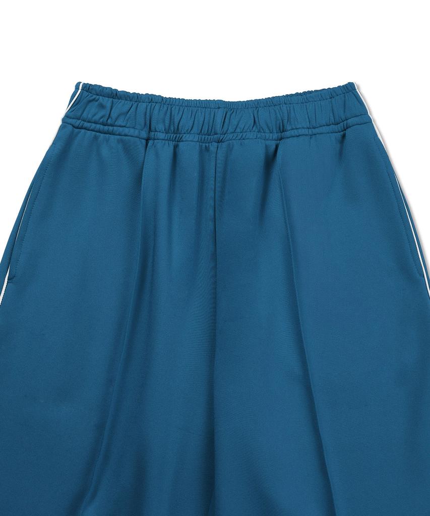 Michikoleondeonkosino Lace-Trimmed Jersey Pants Deep Teal-Blue