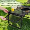 VECELO Camp Table Mesh Outdoor with Side Table, Folding Low Table, Lightweight, Portable, Compact, Aluminum Mini BBQ, Hiking, Barbecue,