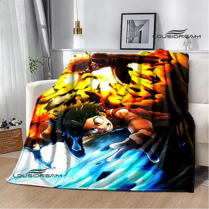 Decke mit Cartoon-Aufdruck „My Hero Academia“, warme Flanelldecken, weiche und bequeme Decke, Reisedecke für Zuhause, Geburtstagsgeschenk