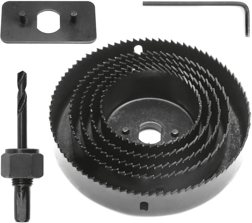 Wood hole cutter 64-127 mm, set of 8 pcs. 22571 VOREL