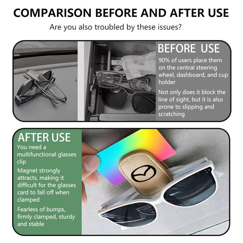 Car Eyeglass Holder Glasses Storage Clip Auto Sunglasses Accessories For Mazda 3 6 CX5 2 CX3 CX9 MX5 RX8 Axela Demio Atenza MS