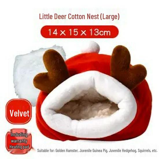 Winter Warm Cotton Nest for Small Pets: Hamsters, Chinchillas, Hedgehogs, Squirrels & Rabbits