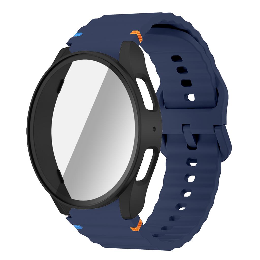 Silicone Strap for Samsung Watch 7 6 5 4 40mm 44mm 5Pro 45mm Band With Case Screen Protector Bumper cover for Wrist Accessories