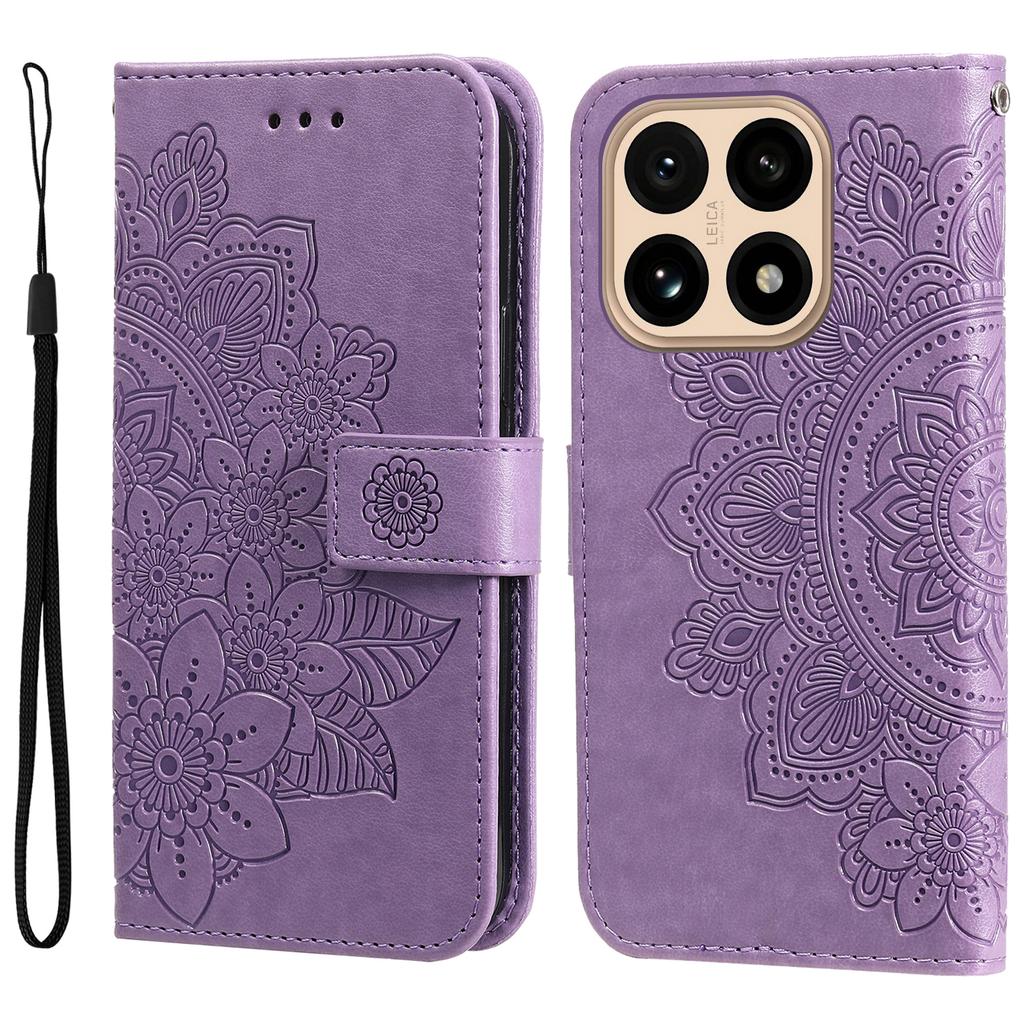 For Xiaomi 15T Case Floral Pattern PU Leather Wallet Stand Phone Cover
