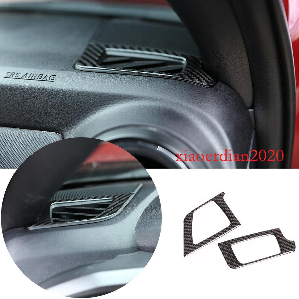 Real Carbon Fiber Dashboard Air Vent Outlet Trim Fit For Toyota Tacoma 2015-