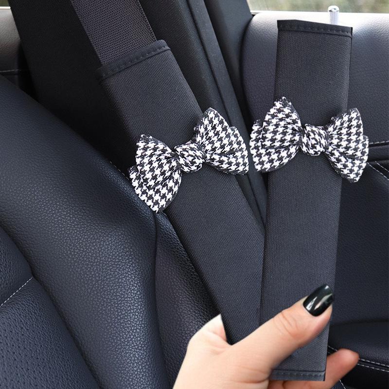 Protectoare de umăr pentru centura de siguranță auto de vară cu desene animate - Decor drăguț pentru interiorul mașinii pentru femei, Pereche