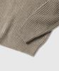 LEMAIN SECOND Oversized Voluminous Washable Half-Zip Hacci Knit [Beige]